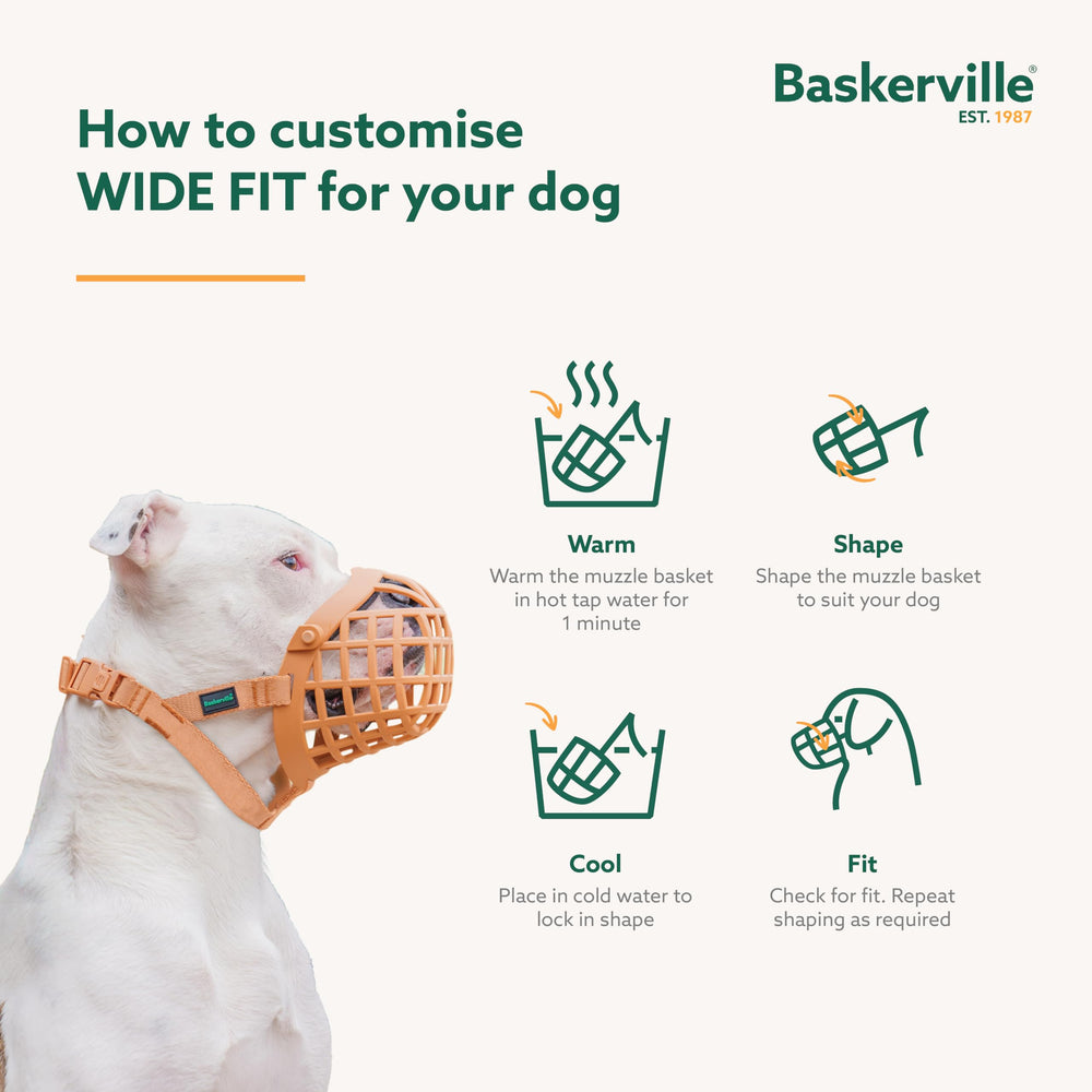Baskerville Wide Fit Muzzle padded nosepiece for comfortable wear