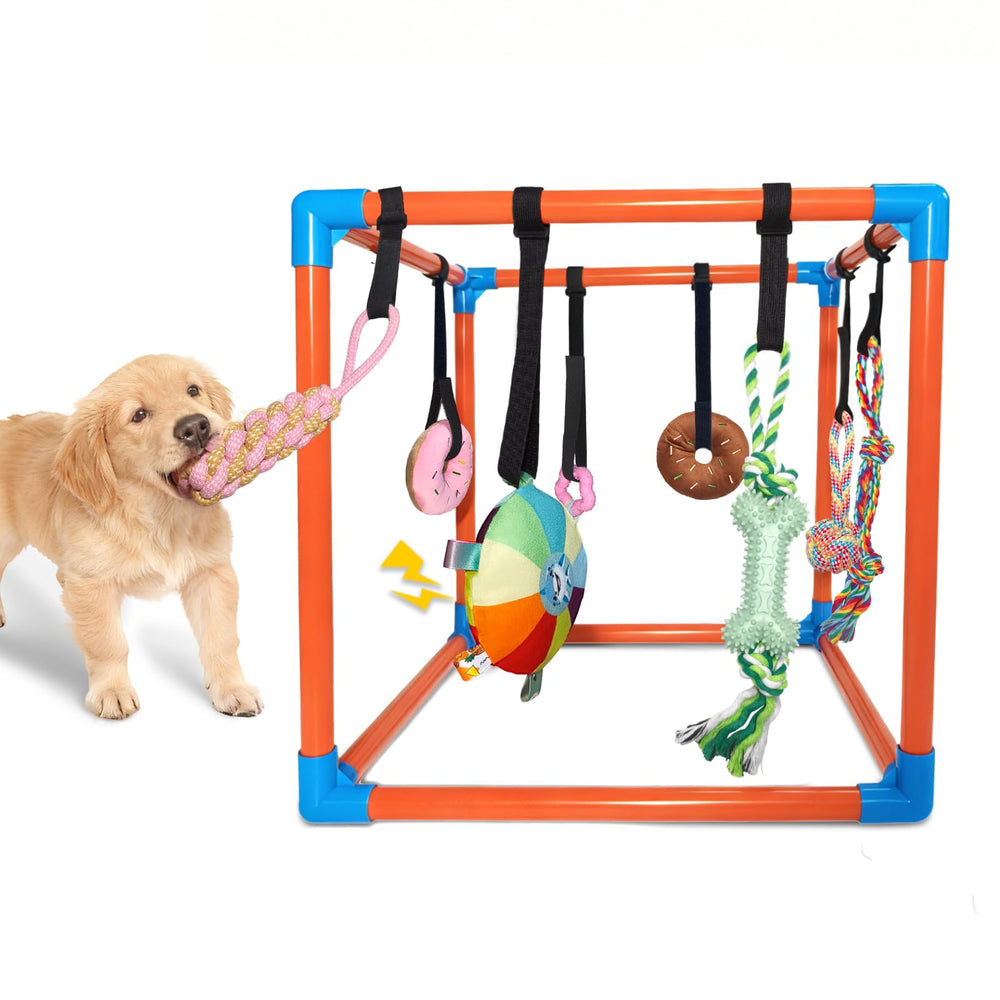 BASTIPETA Puppy Play Gym frame-assembly for easy, tool-free setup.