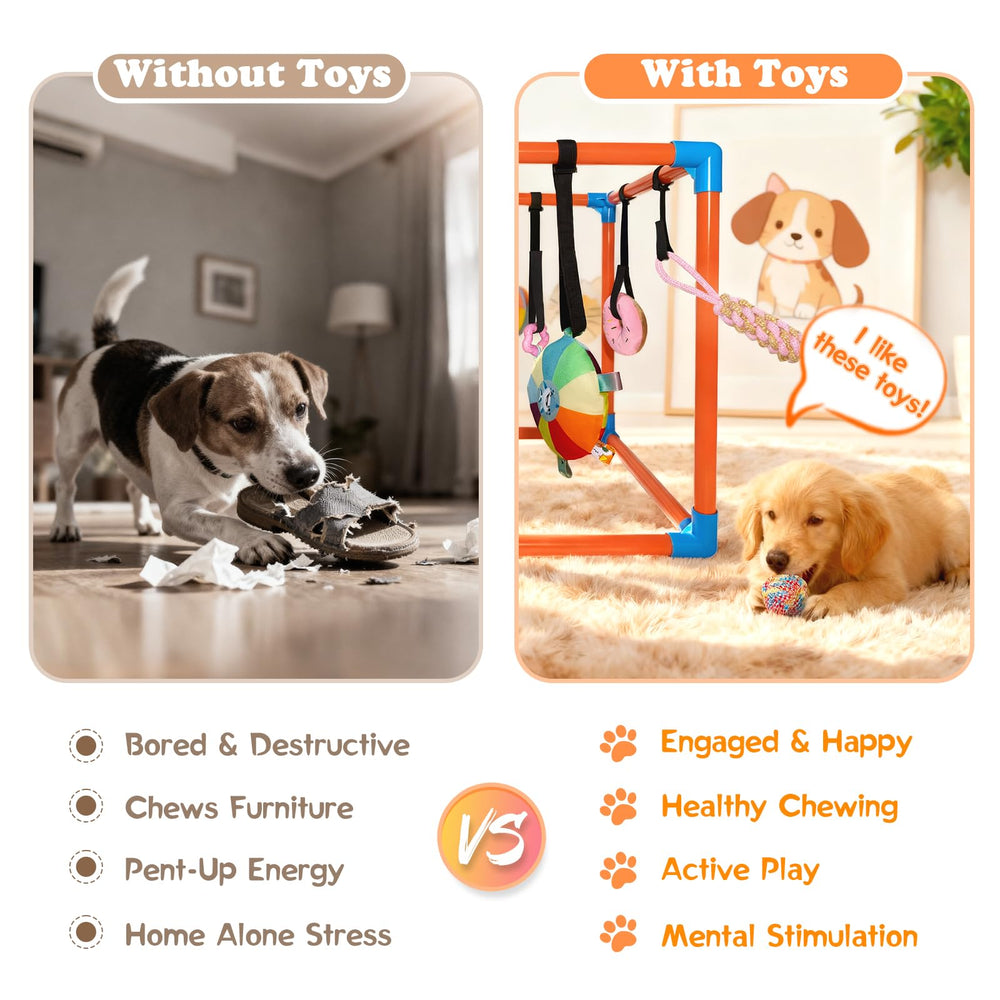 BASTIPETA Puppy Play Gym indoor-space creates a safe, contained play area.