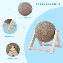 BATTIPAW solid-wood-triangle-frame: sturdy construction for long-lasting interactive play.