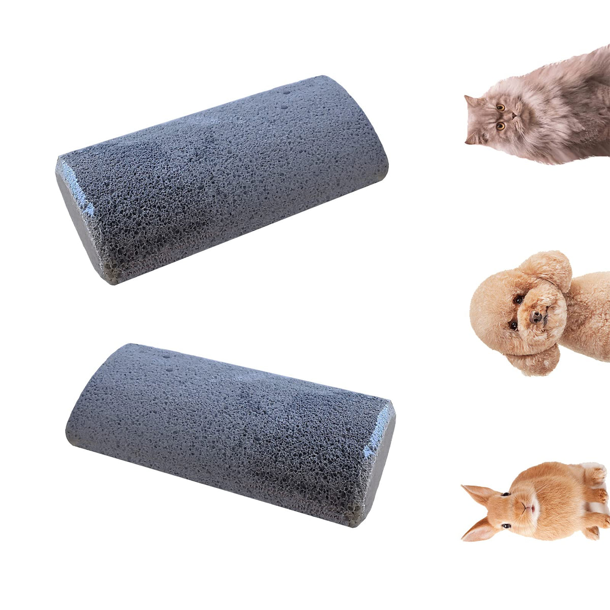 BattleHymn Pet Hair Remover Stone on dog fur for upholstery cleaning