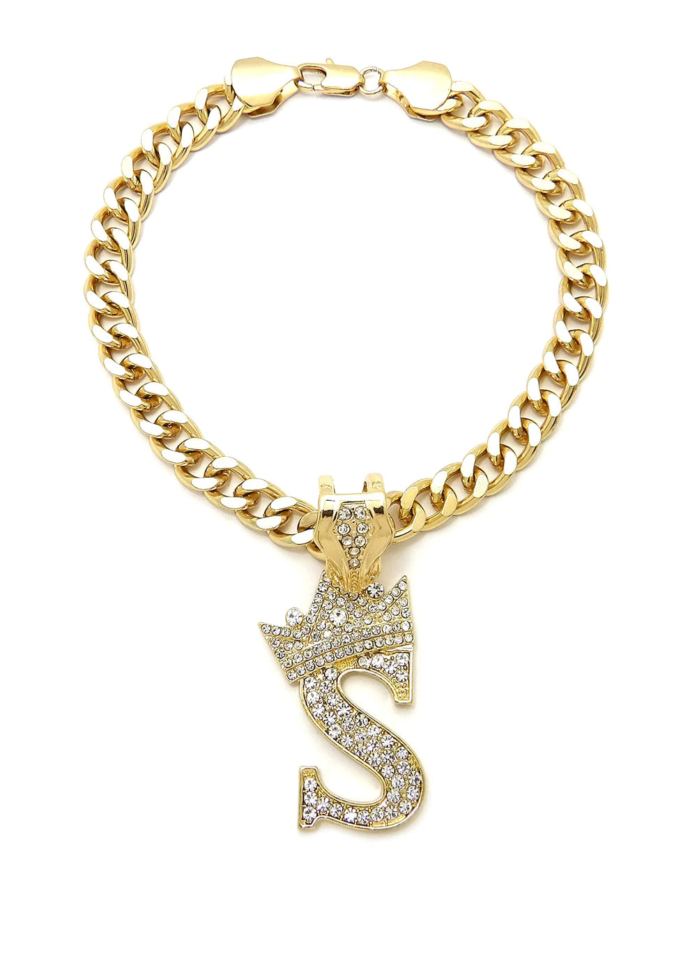 BA UNIQUE FASHION Initial Letter Cuban Chain pendant for pets adds stylish personalization.