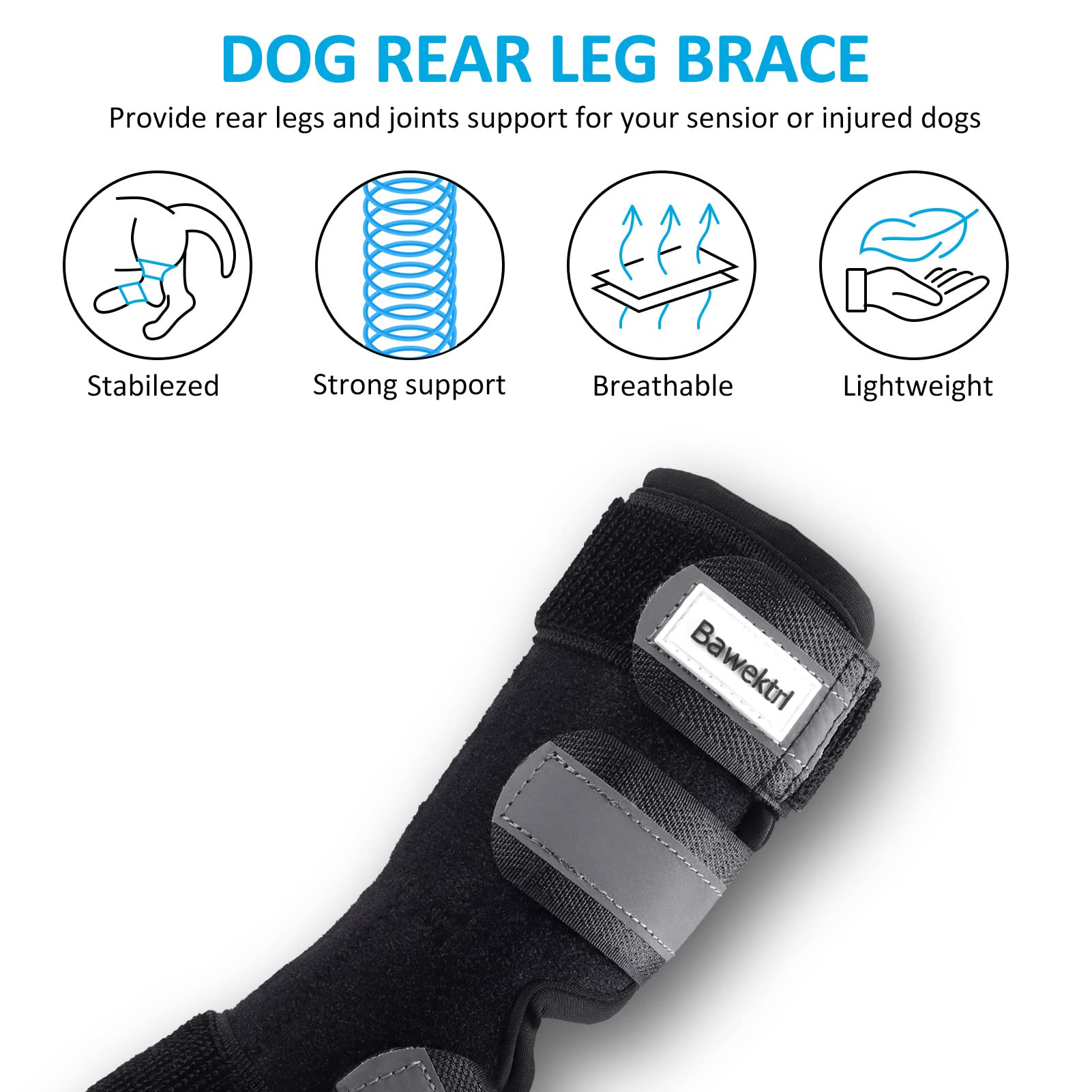 Bawektrl hind hock brace neoprene detail demonstrates breathable comfort