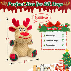 BBeary Christmas dog toy reindeer crinkle antlers for sensory engagement