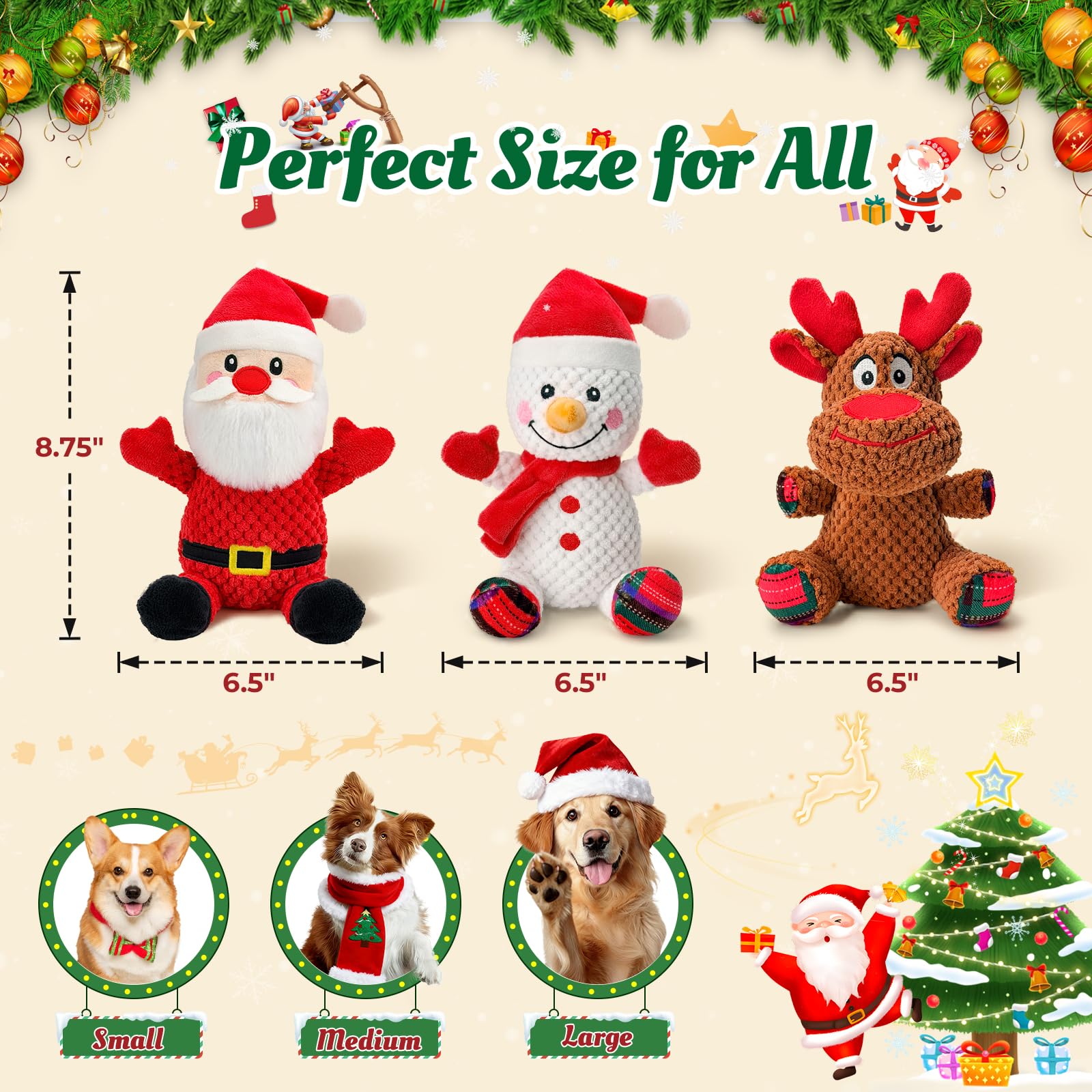 BBeary snowman plush toy with squeak for cozy play sessions.