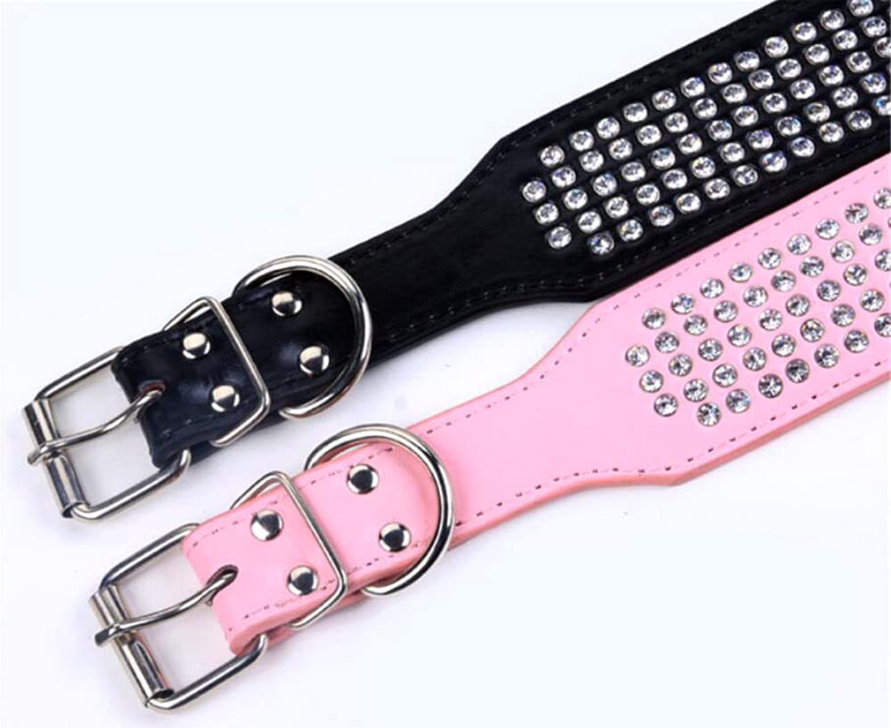 Bbmmayy bling diamonds buckle collar adds eye-catching flair and comfortable fit.