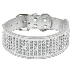 Bbmmayy rhinestones dog collar 2in wide highlights sparkling crystals for stylish daily wear.