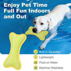 BBOM bone squeaky toy full-body-air-squeaker delivers a satisfying squeak bite after bite.