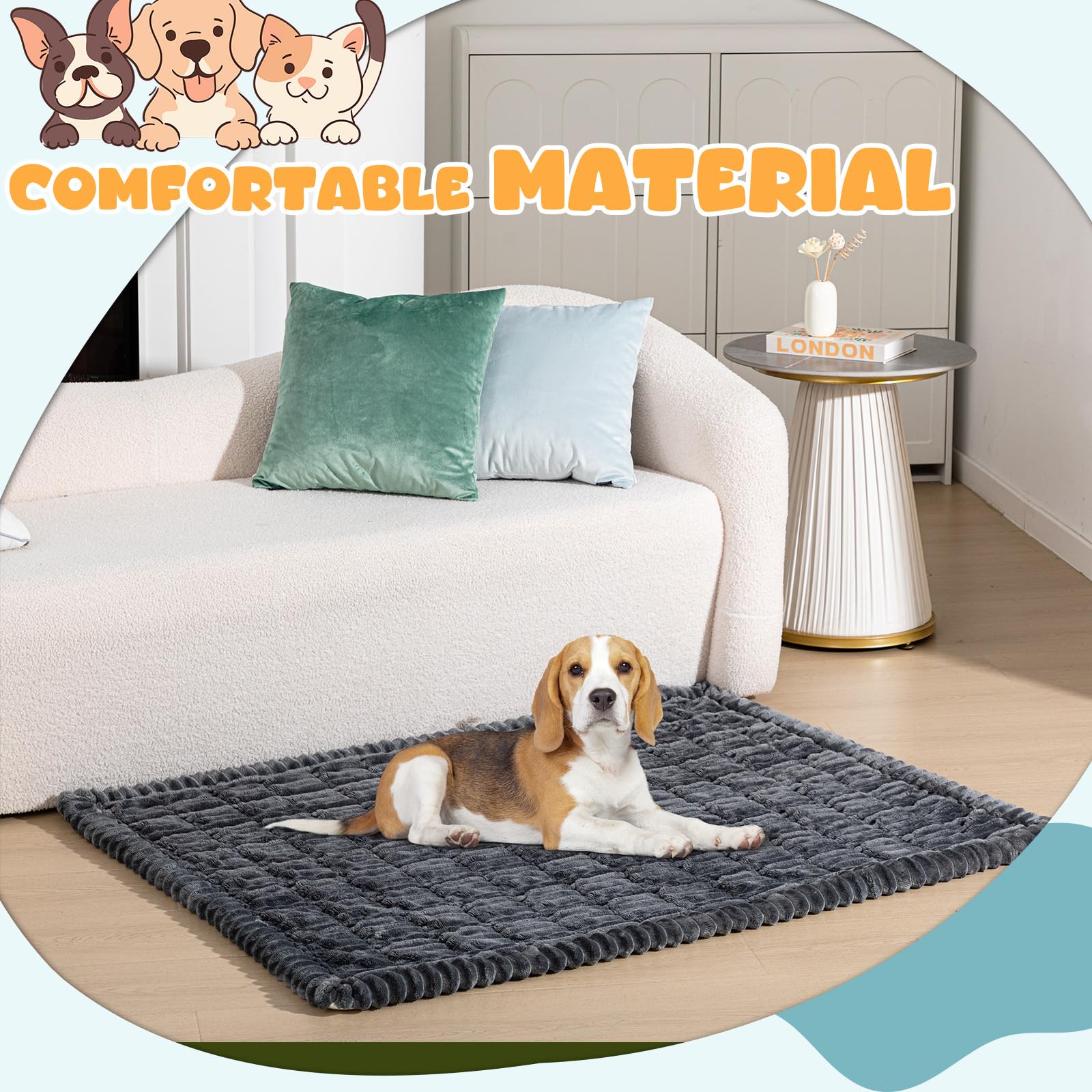 BBTO large 53x40 inch mat covering backseat for large dogs