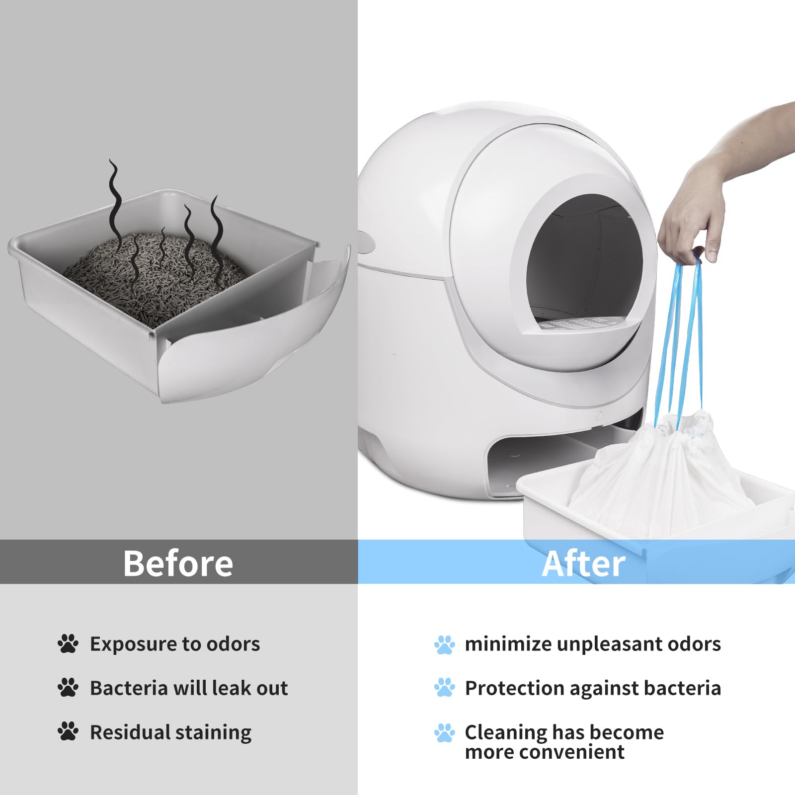 BCHARYA easy disposal with tied seal bags preserves home cleanliness