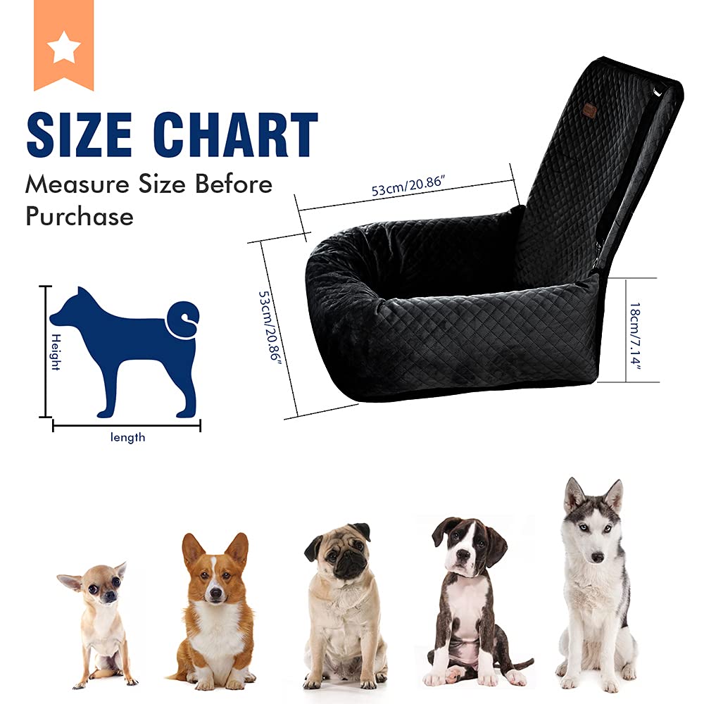 BCOCHAO dog seat booster in car installation for quick setup