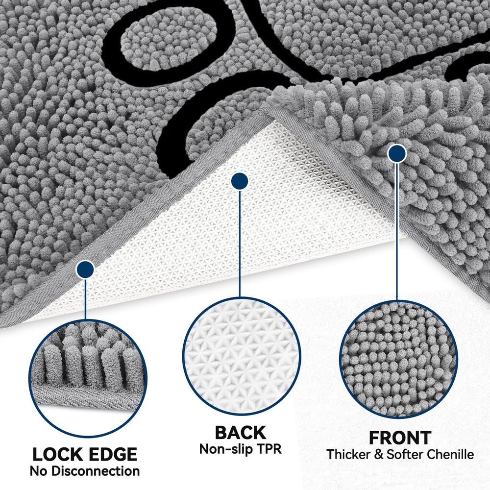 Bcoimo mat with anti-slip TPE backing stays in place on smooth floors.
