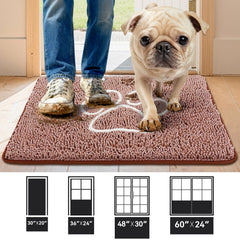 Bcoimo chenille dog mat 2000gsm close-up fabric; plush comfort for pets.