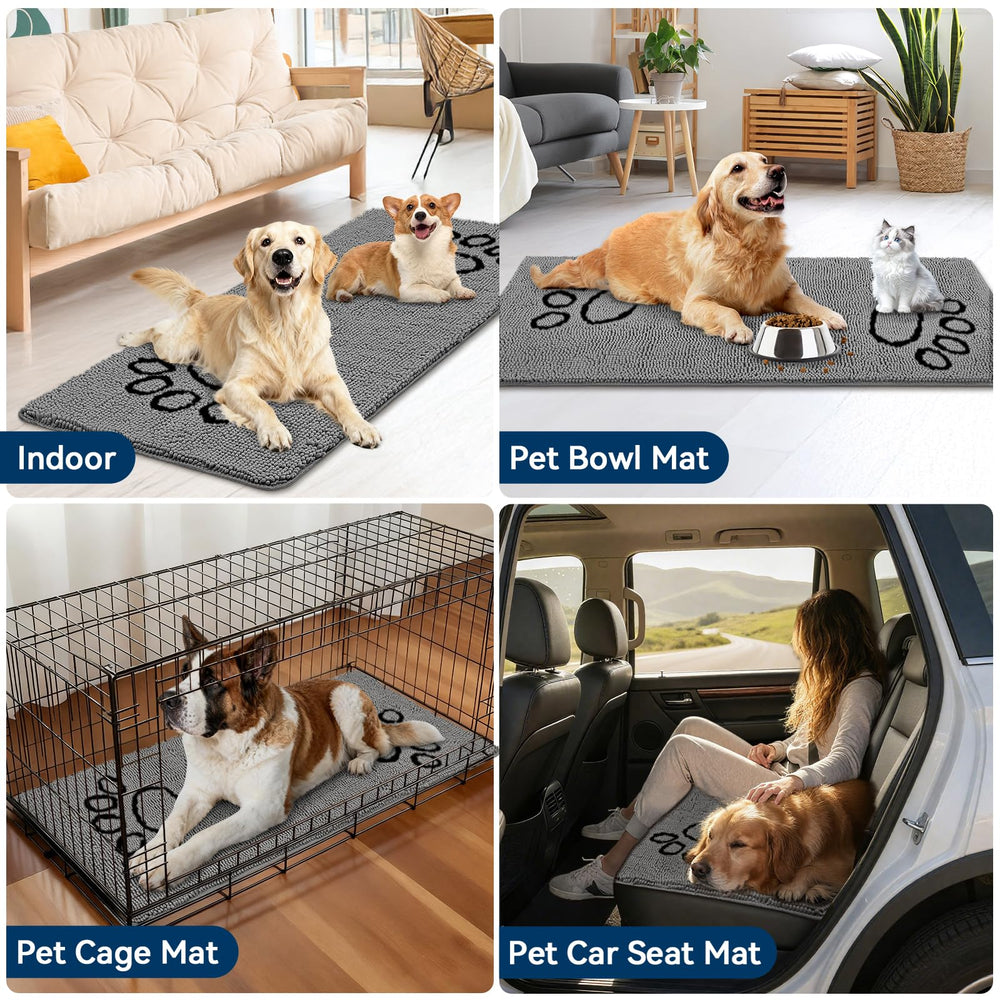 Bcoimo colorfast washable dog mat maintains vibrant texture after washing.