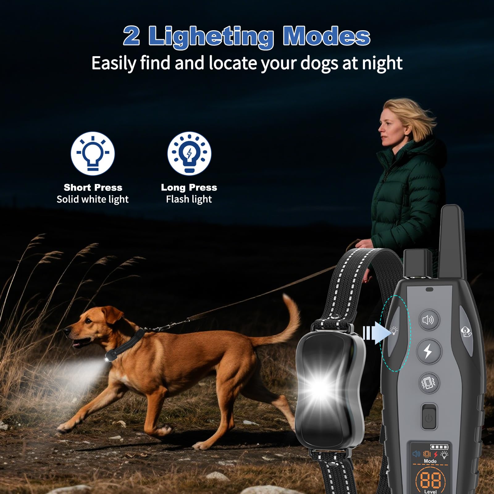 BCPETMY three-channel system enables multi-dog training coordination.