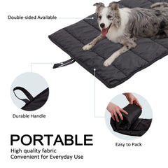 BDEUS dog bed used in a car as a versatile kennel pad.