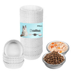 BeaAiwa disposable cat bowl liner pack—prevents spills during wet meals