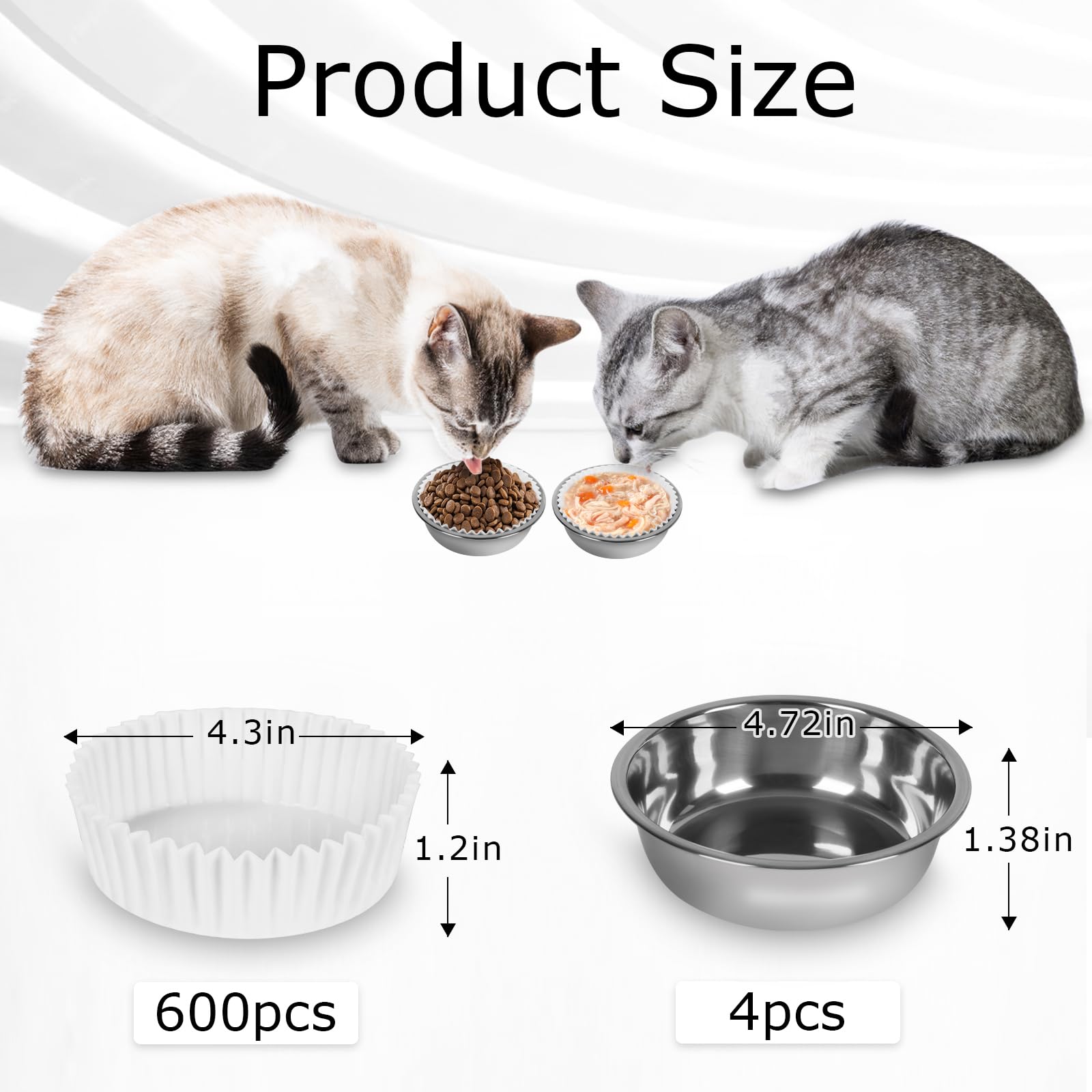 BeaAiwa stainless-steel-pet-bowls-in-set; reusable bowls for easy feeding.