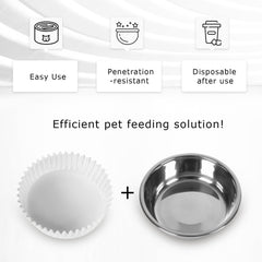 BeaAiwa wet food liners in use—easy cleanup at mealtimes