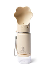 BEACHPUP dog water bottle cream food-container keeps snacks handy for outdoor trips