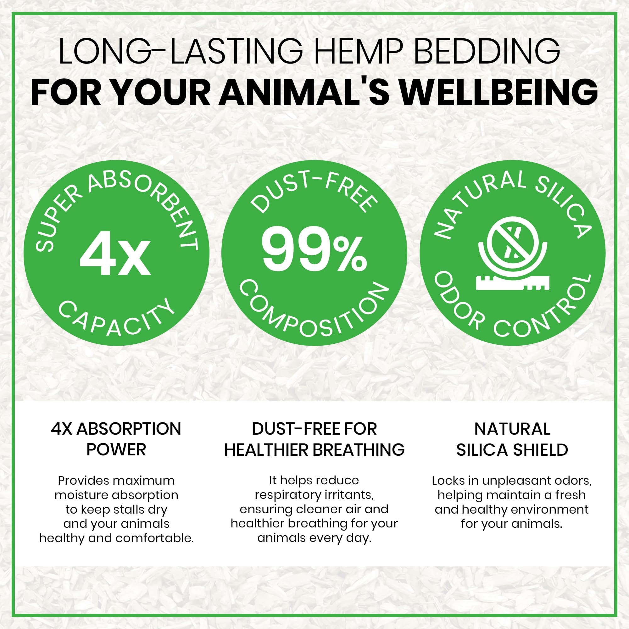 Bean Products hemp bedding used as garden soil amendment for moisture retention