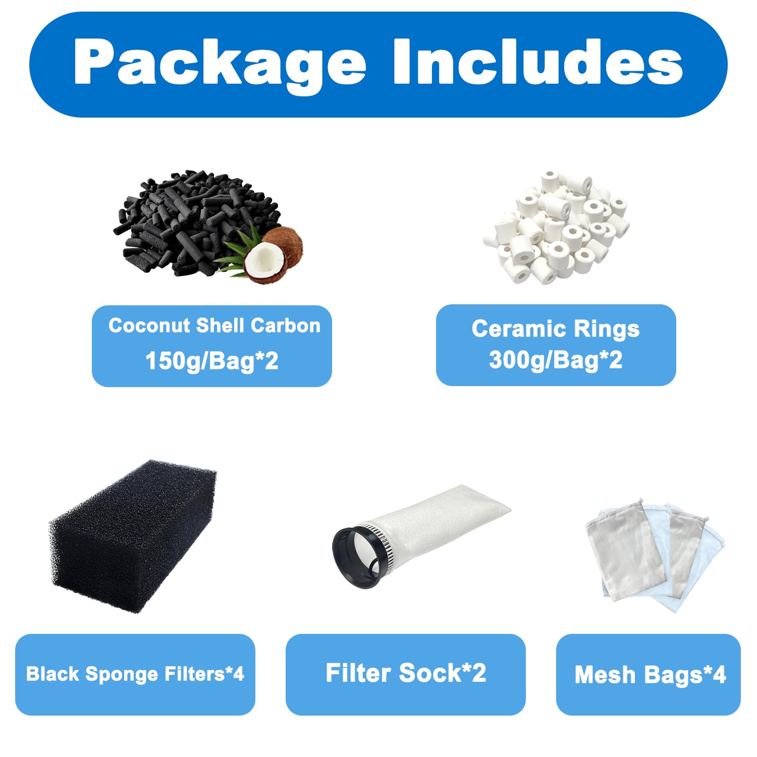 Beaufan AIO filter sponge set enhances mechanical filtration for clearer tanks.