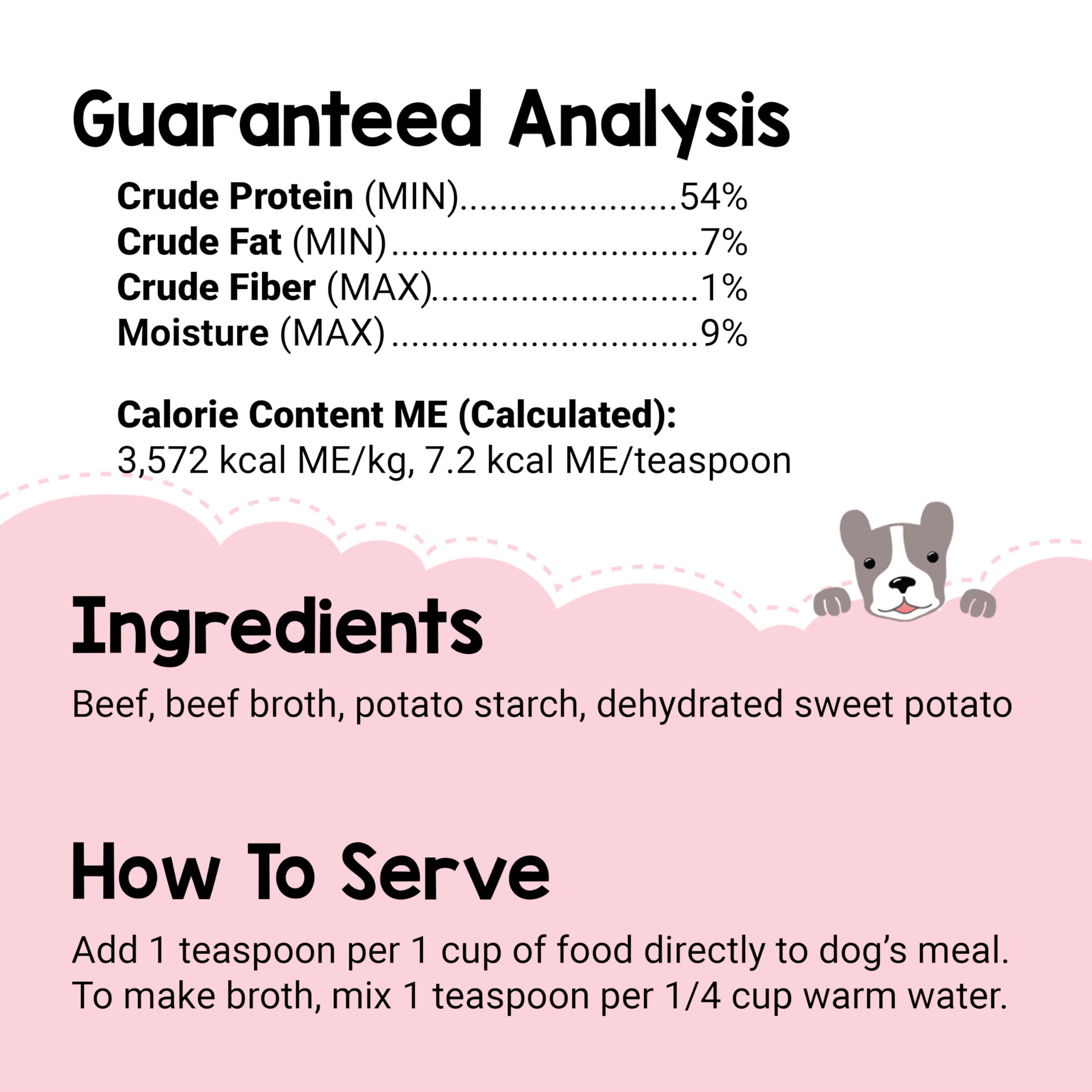 BEAUMONT BASICS Flavors gravy mix being sprinkled over kibble for flavor.