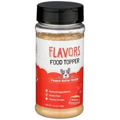 Beaumont Basics Flavors powder shown pouring into kibble for even mixing and easier feeding.