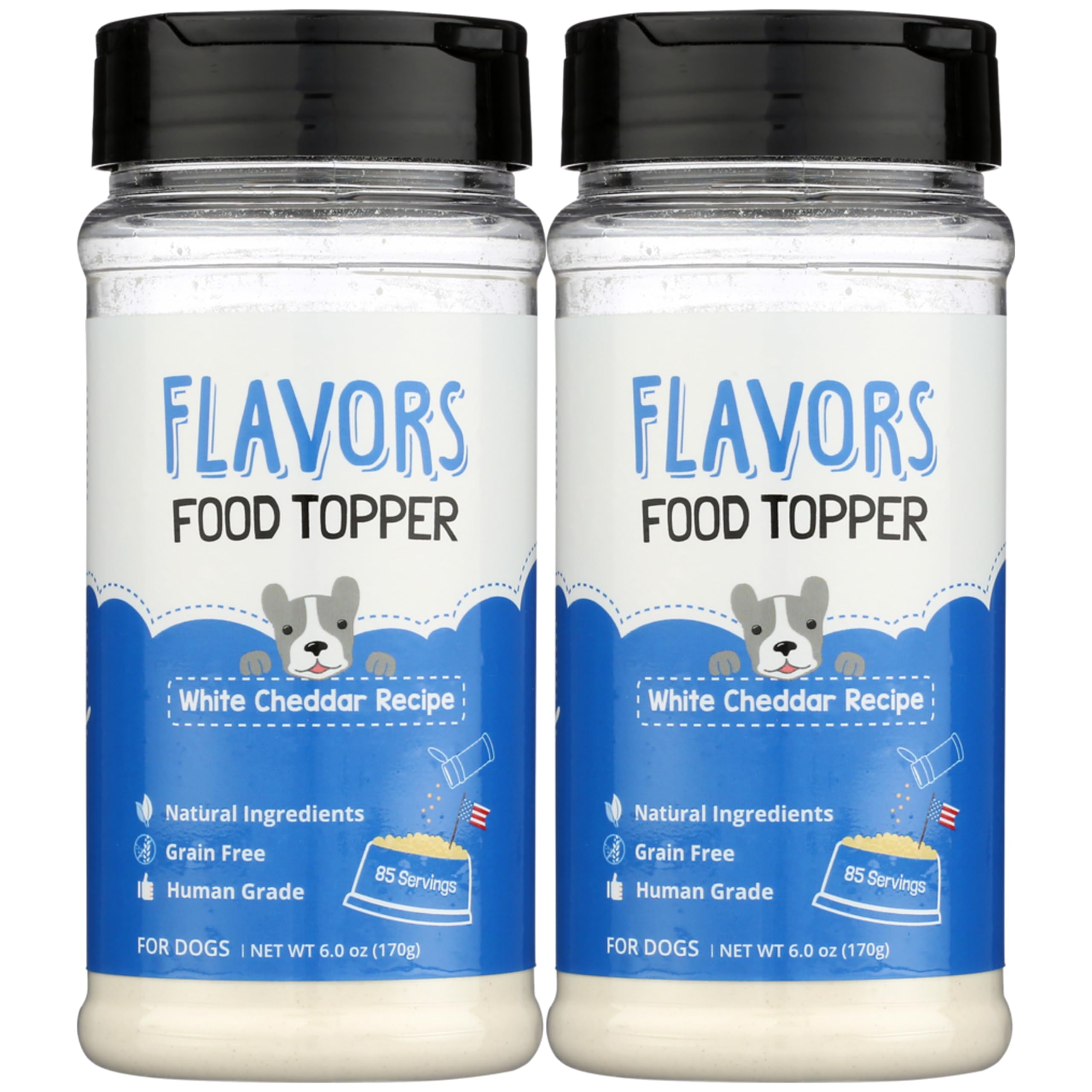 Beaumont Basics Flavors white cheddar topper on kibble enhances taste for picky eaters