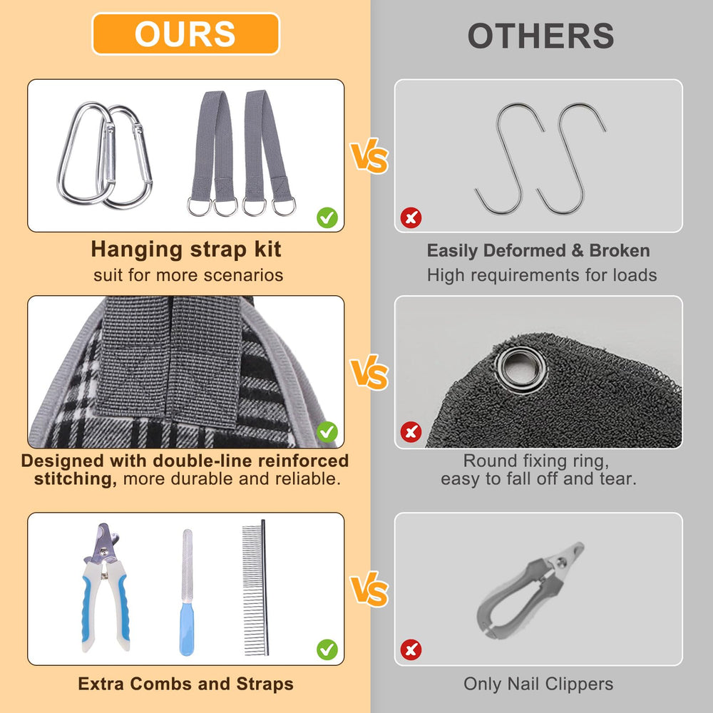 BEAUTYZOO 3D air mesh grooming hammock highlights breathable comfort
