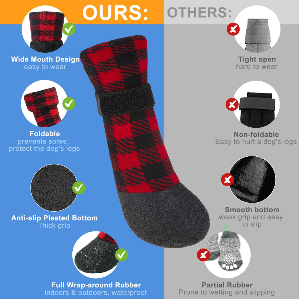 BEAUTYZOO adjustable strap dog socks ensuring secure fit