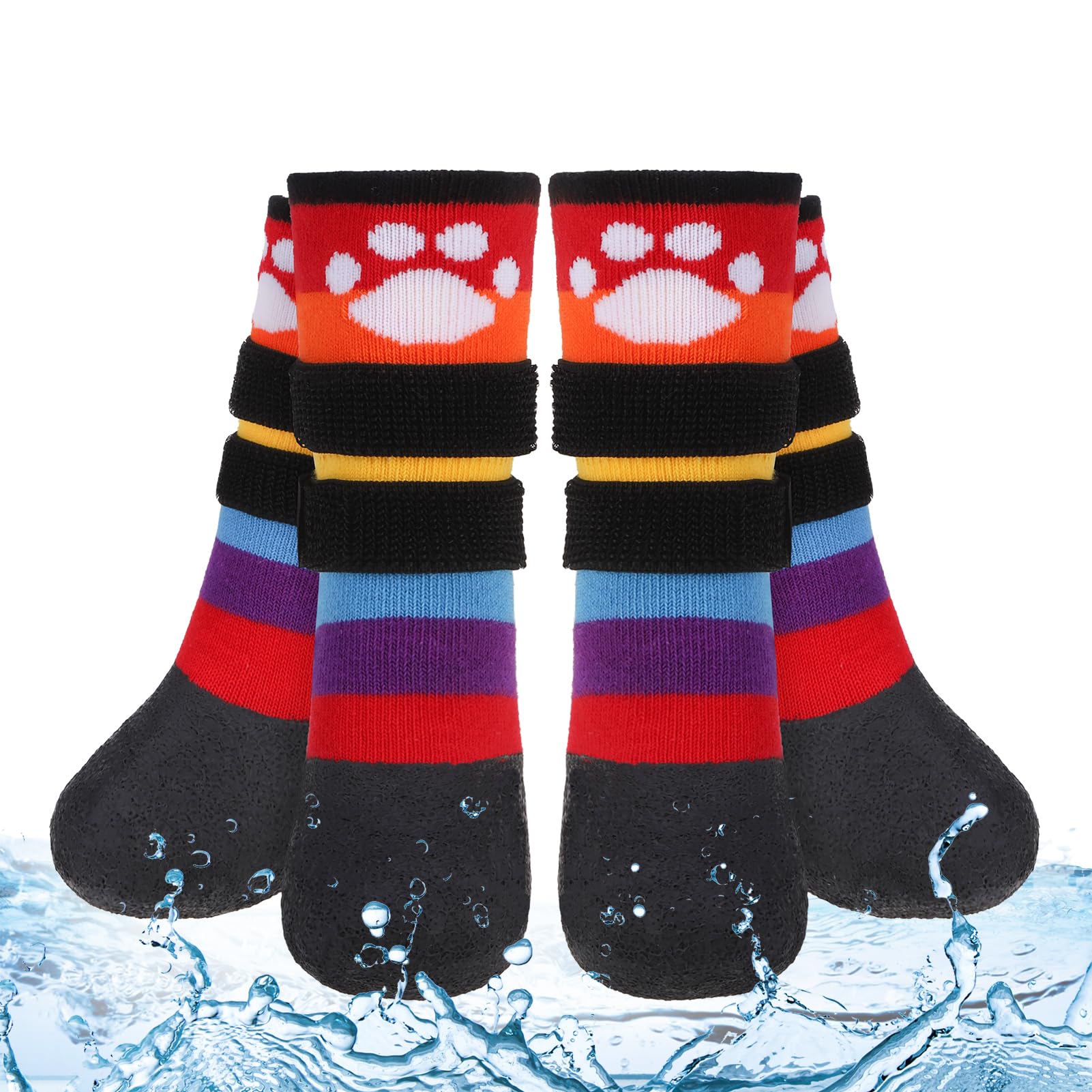 BEAUTYZOO anti-slip dog socks protect paws in wet weather for improved grip.