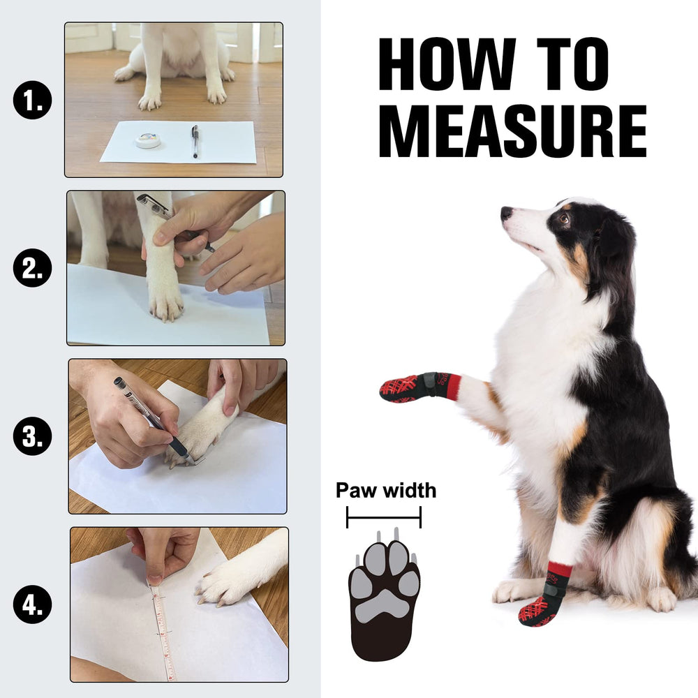 BEAUTYZOO calcetines para perros con ajuste elástico en la abertura para mayor sujeción.