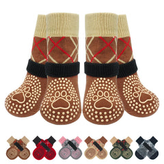 BEAUTYZOO calcetines-perro-antideslizantes-patas brindan agarre seguro en suelos resbaladizos.