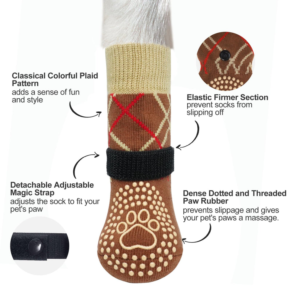 BEAUTYZOO calcetines-perro-disenos-neutros para estilo diario en perros de todas las edades.
