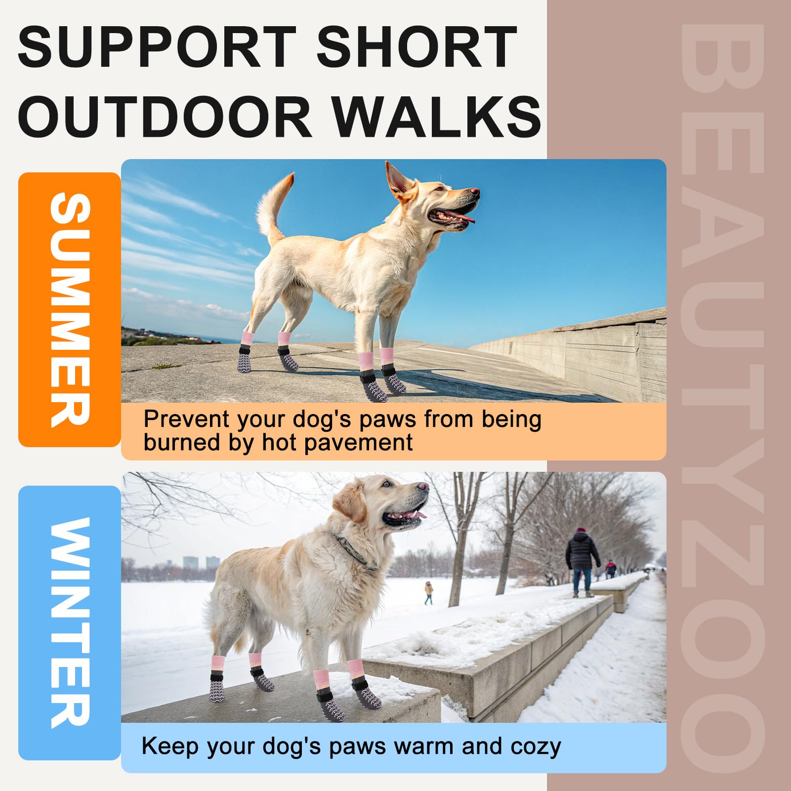 BEAUTYZOO calcetines para perro evitan arañazos en muebles
