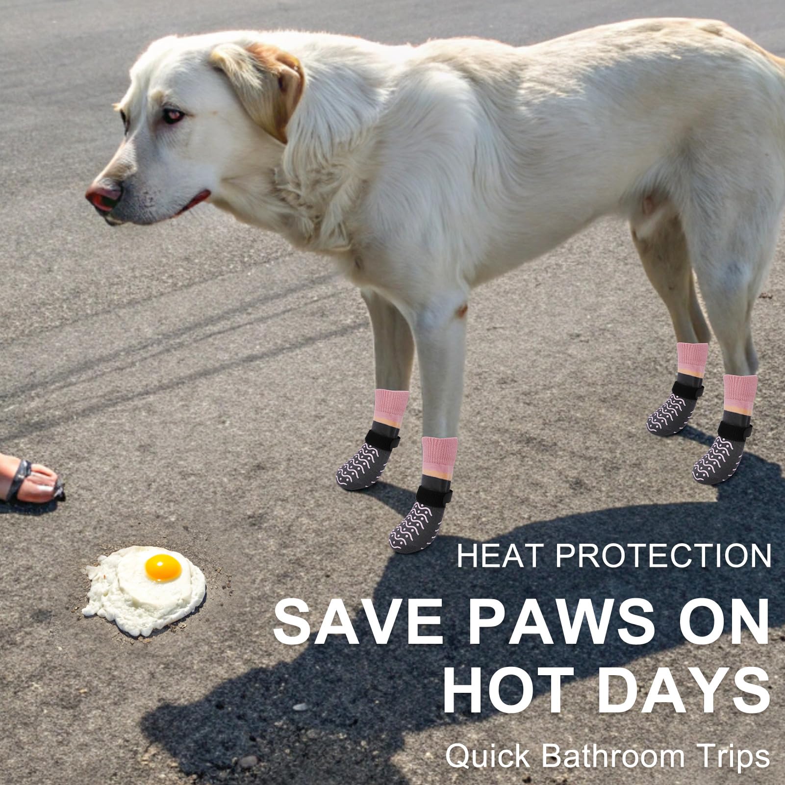 BEAUTYZOO calcetines para protección de patas en interiores y exteriores