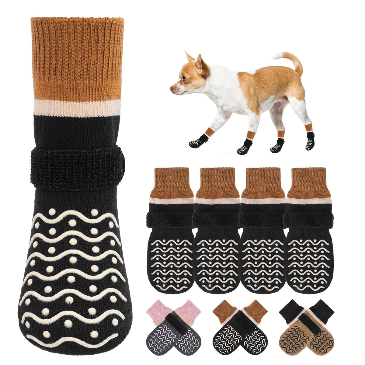 Calcetines Beautyzoo con agarre para suelos de madera, mayor tracción.