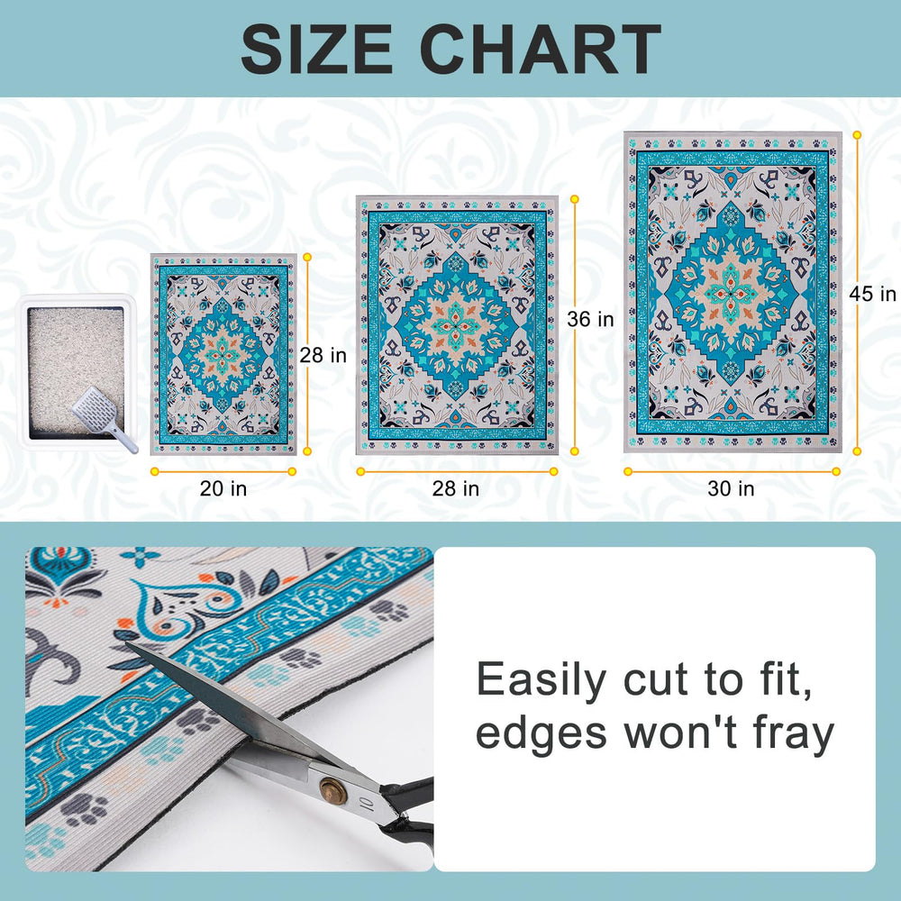 BEAUTYZOO Cat Litter Mat easy-clean rinse or machine wash for quick upkeep