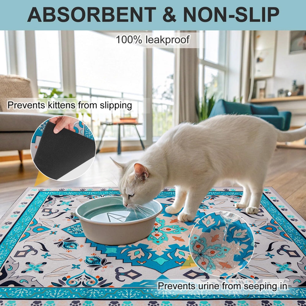 BEAUTYZOO Cat Litter Mat waterproof back shows liquid protection for floors