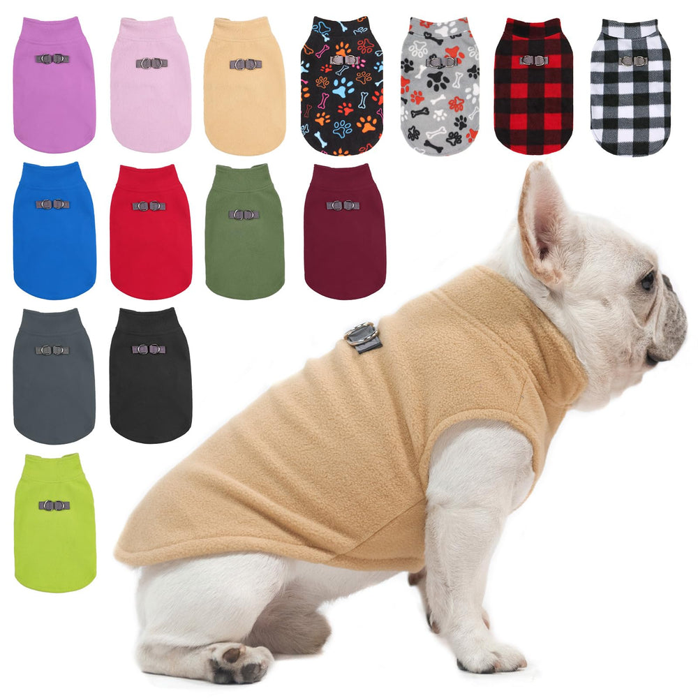 BEAUTYZOO chaleco forro polar perro frente, cálido para paseos diarios