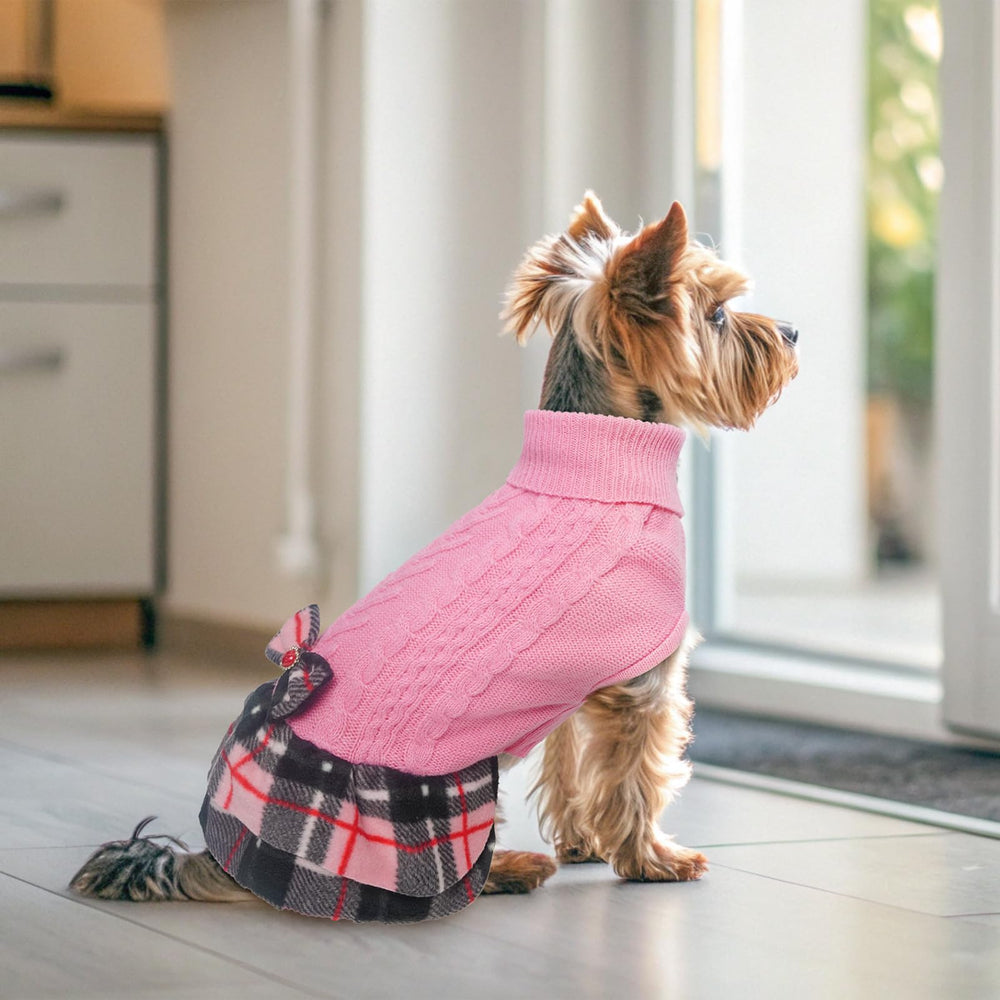 Beautyzoo Christmas dog dress ideal for family gatherings and photos.