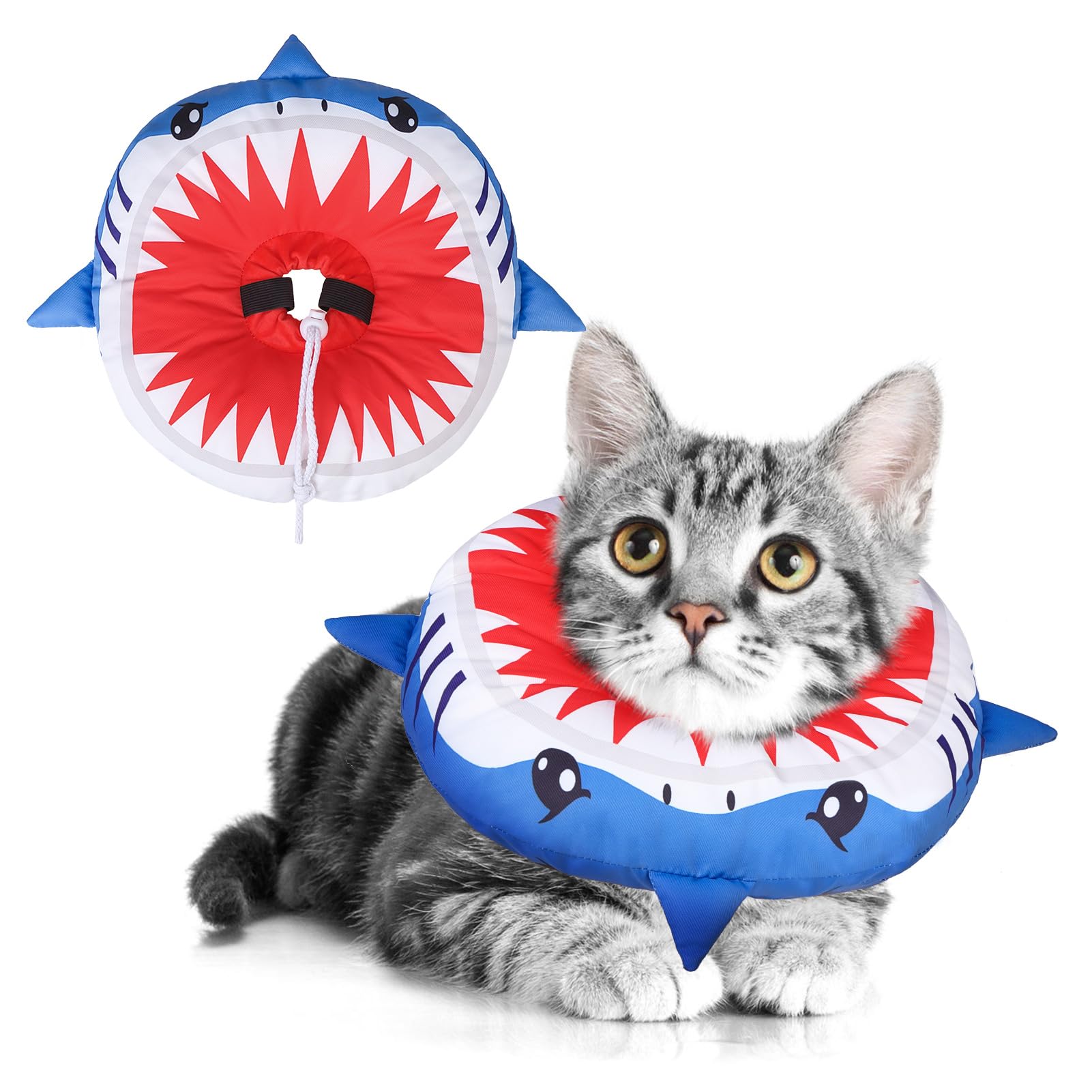BEAUTYZOO collar cono suave para gatos, protege la zona sensible y cómodo.
