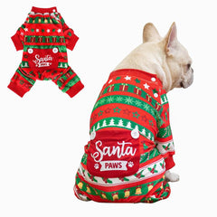 BEAUTYZOO dog Christmas pajamas back view for a snug warm fit