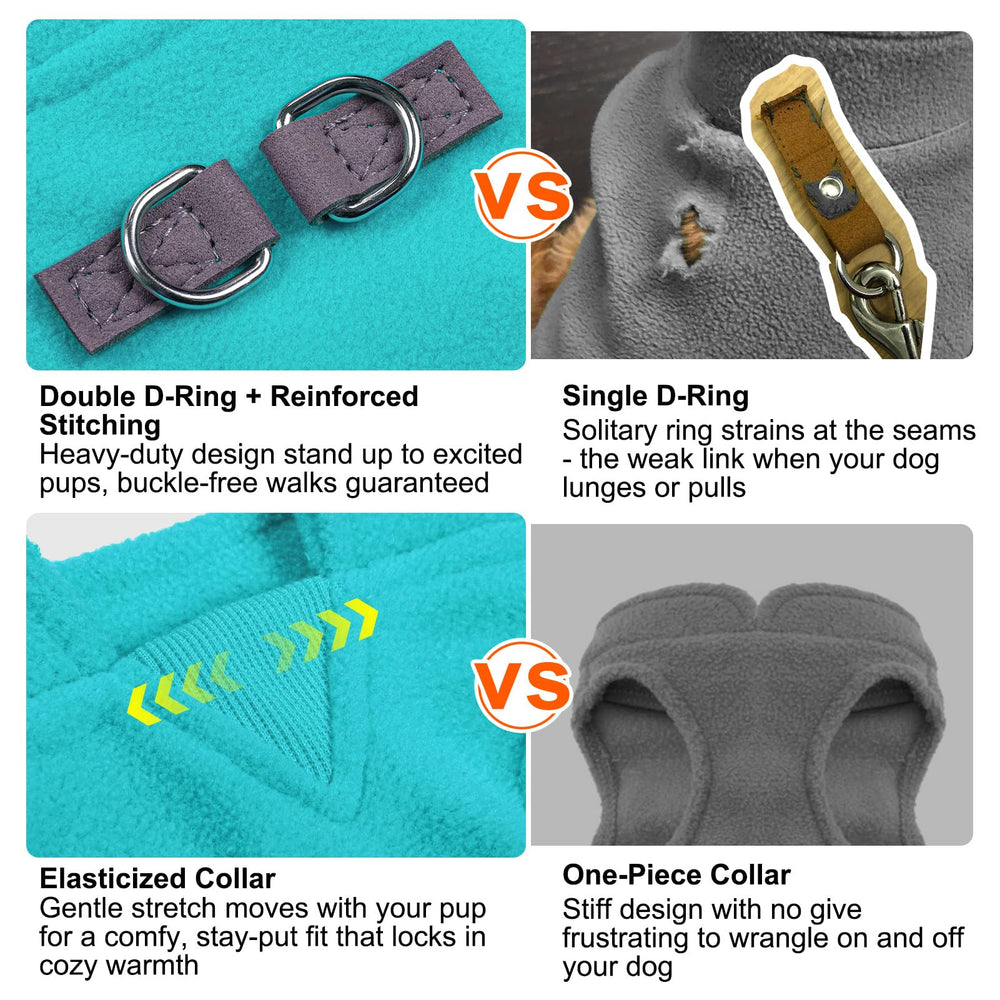 BEAUTYZOO dog fleece vest fabric close up reveals plush warmth and moisture resistance.