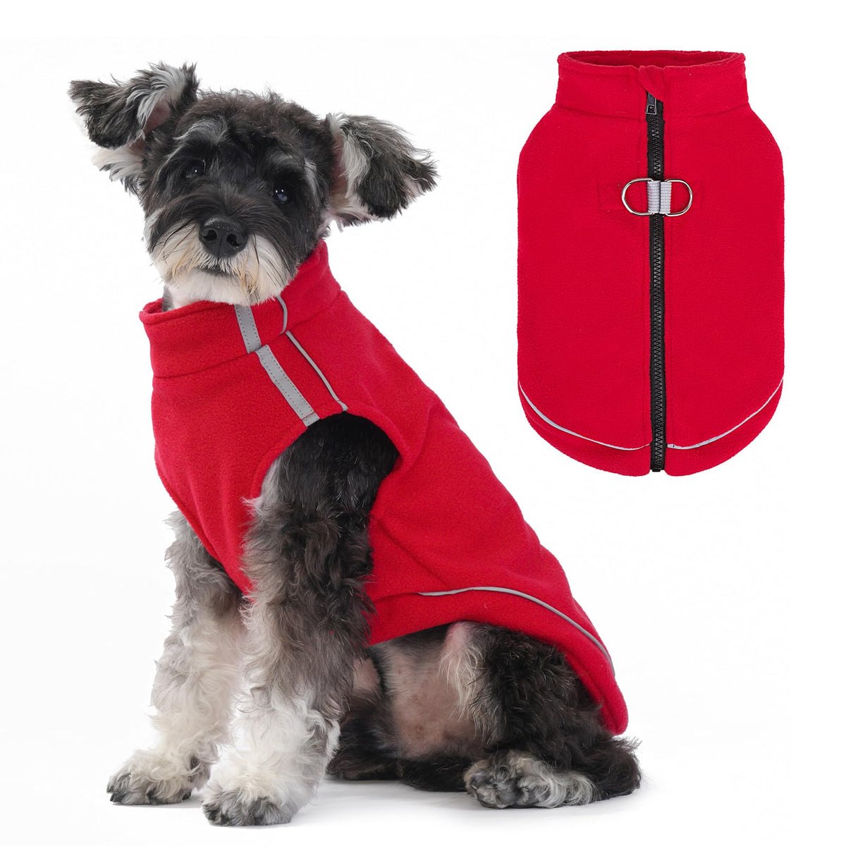 BEAUTYZOO dog fleece vest front view demonstrates cozy warmth for small dogs.