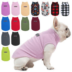 BEAUTYZOO dog fleece vest front view, cozy pullover for quick outings.