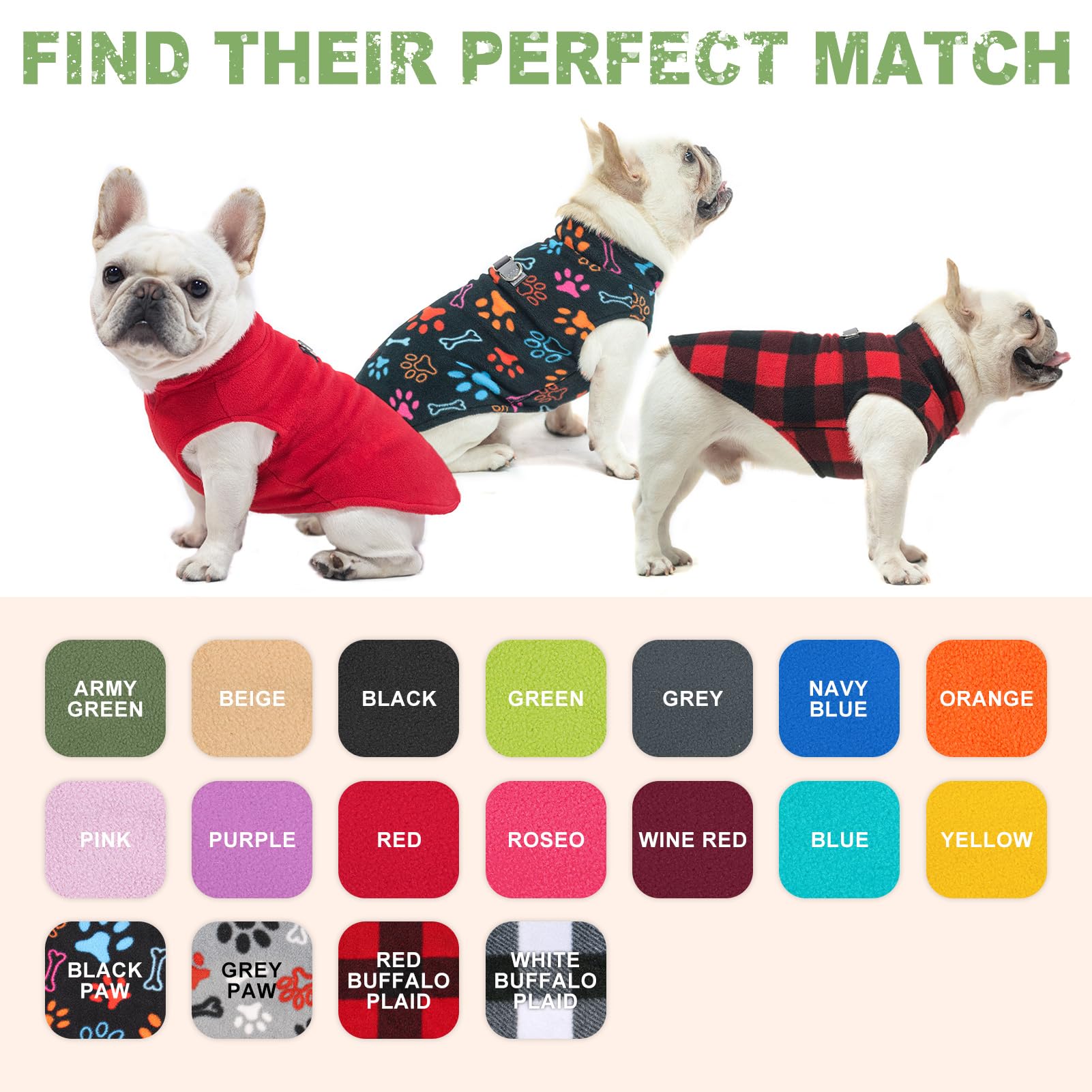 BEAUTYZOO dog fleece vest front view emphasizes cozy warmth and easy pullover design.