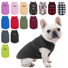 BEAUTYZOO Dog Fleece Vest front view shows cozy warmth for winter walks.