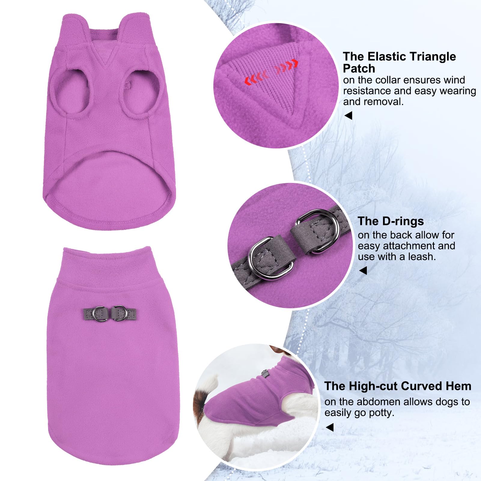 BEAUTYZOO Dog Fleece Vest machine-washable care for easy cleaning